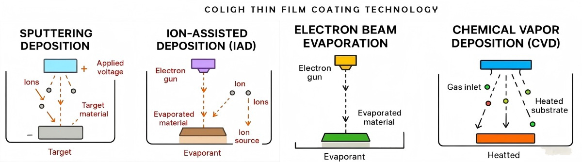 Coligh different thin film coating technology - Custom Optical Filter