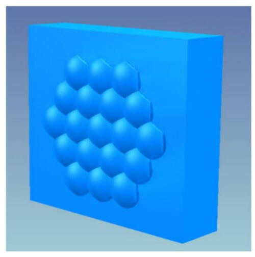 Refractive hexagonal microlens array -